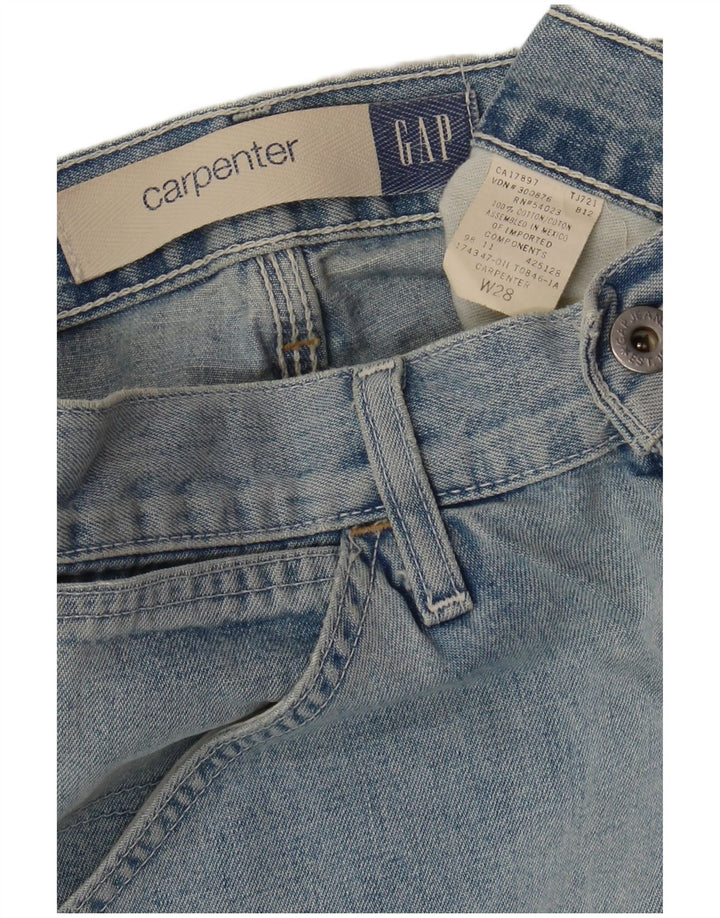 GAP Pantalones cortos vaqueros Carpenter Cargo para hombre W28 Algodón azul pequeño
