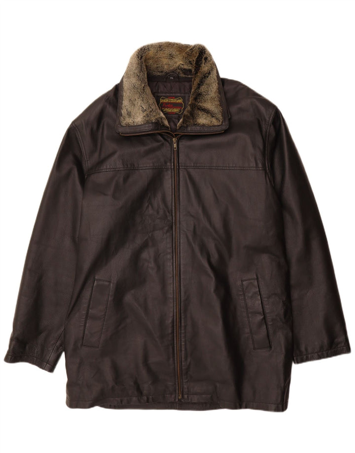 Pointers Chaqueta de cuero para hombre UK 44 2XL Cuero negro