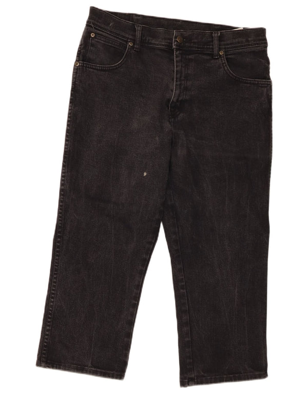 Wrangler Vaqueros Capri Regular Fit para Hombre W34 L22 Algodón Negro