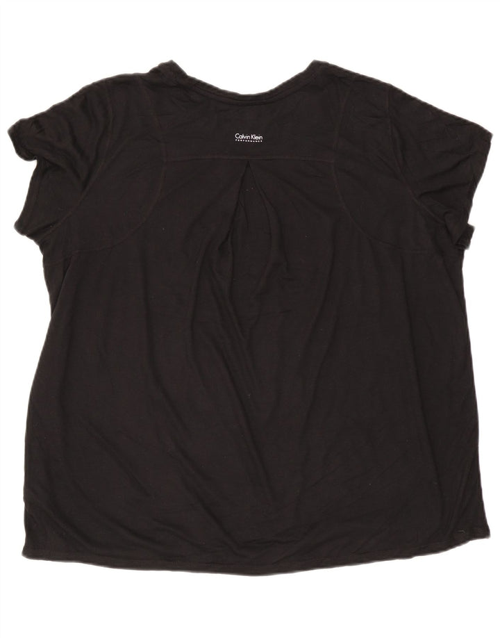 CALVIN KLEIN Camiseta para mujer Top UK 20 2XL Negro Poliéster
