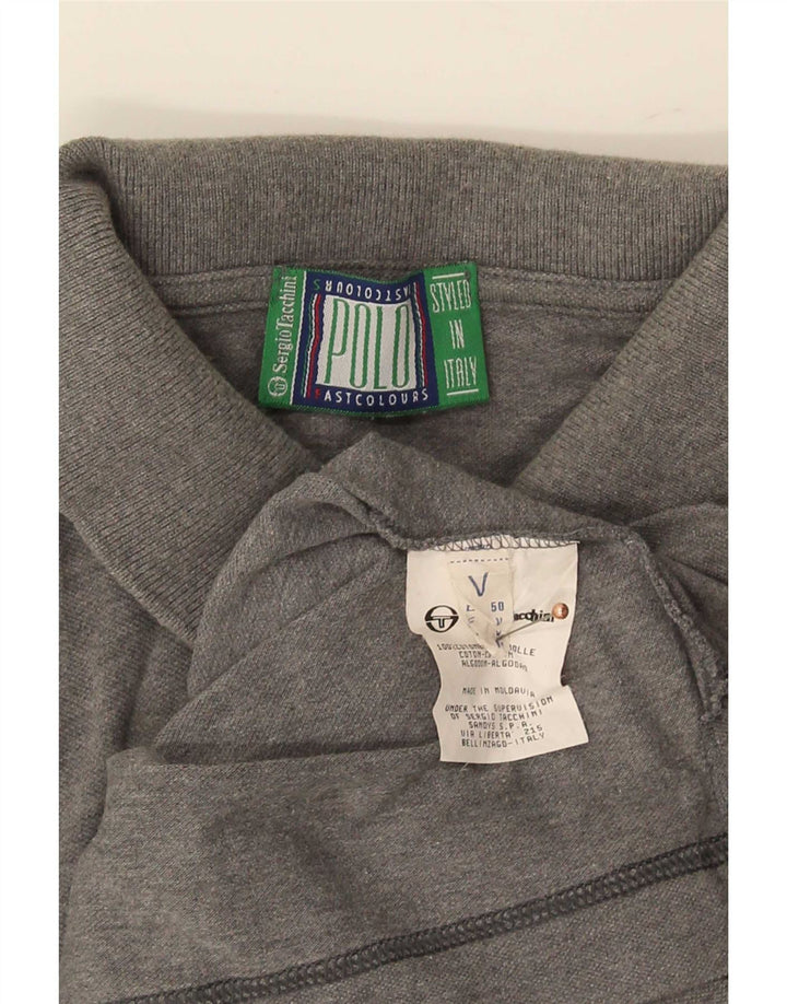 Sergio Tacchini Polo Hombre IT 50 Algodón Gris Medio