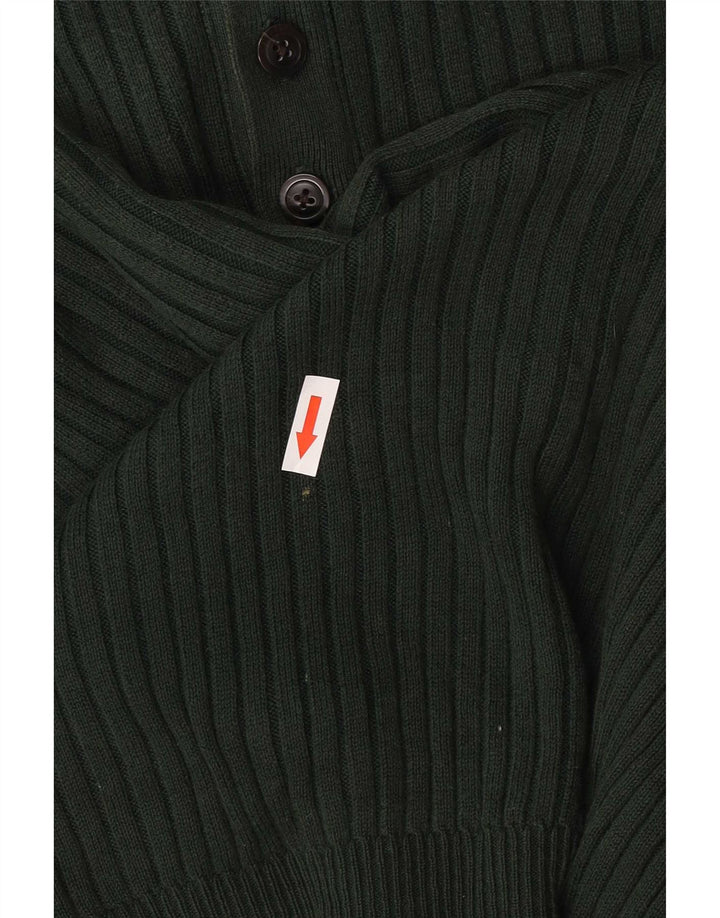 Nautica Jersey con cuello y botones para hombre, talla grande, algodón verde