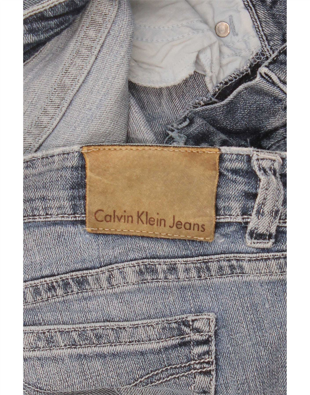 Vaqueros Rectos Calvin Klein Mujer W30 L28 Azul