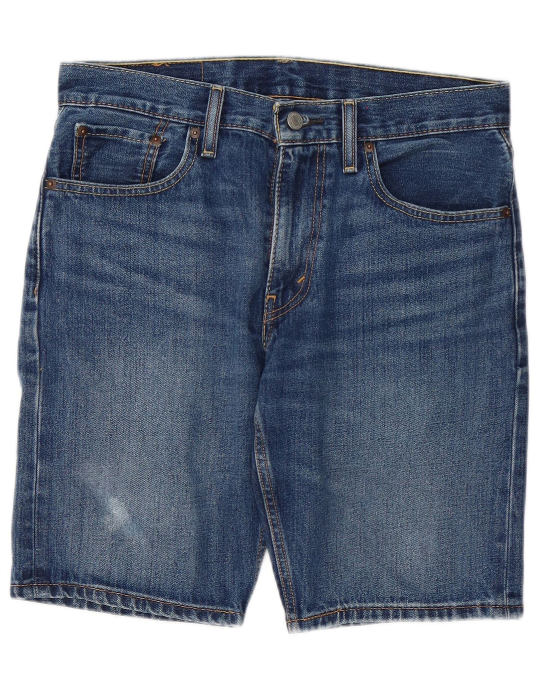 LEVI'S Mens 502 Denim Shorts W30 Algodón Azul Medio