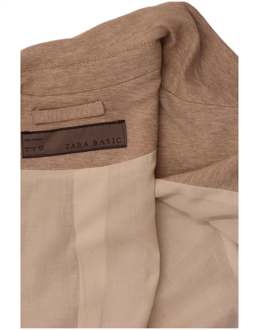 ZARA Chaqueta Blazer De 1 Botón Para Mujer UK 42 Marrón Medio