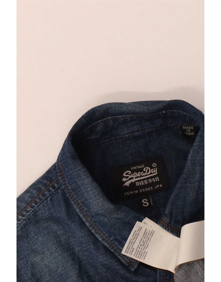 Superdry Camisa Vaquera De Algodón Azul Pequeño Para Hombre