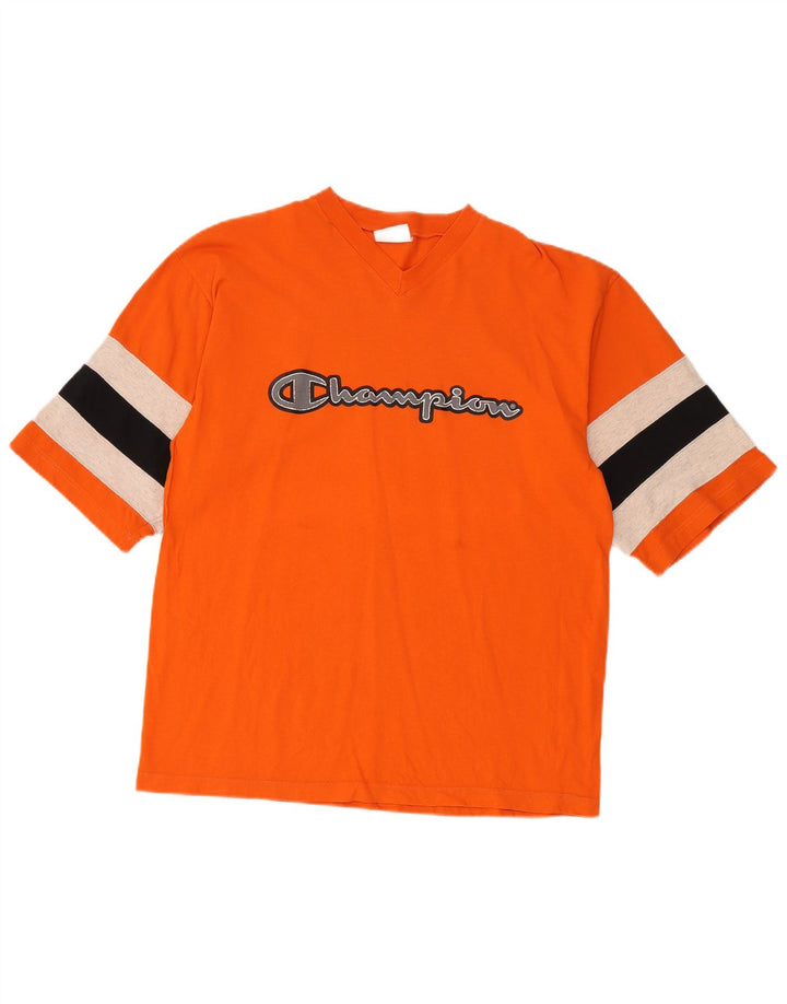 Champion Camiseta Gráfica De Algodón Con Bloques De Color Naranja Medio Para Hombre