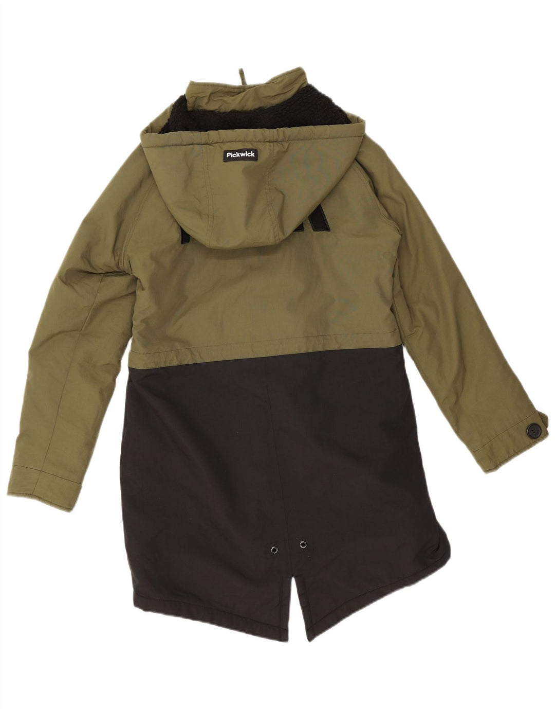 Pickwick Parka extragrande con capucha para mujer UK 10 Small Green Colourblock