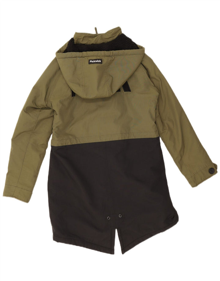 Pickwick Parka extragrande con capucha para mujer UK 10 Small Green Colourblock