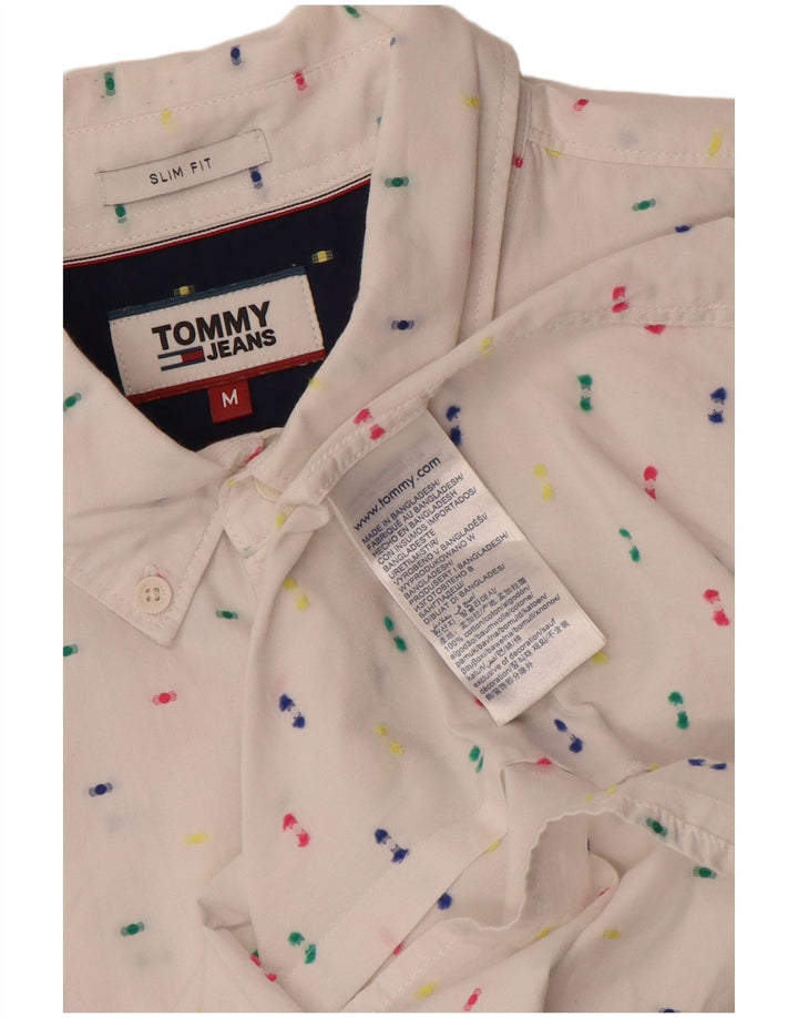 Camisa Tommy Hilfiger Slim Fit de algodón con lunares blancos medianos