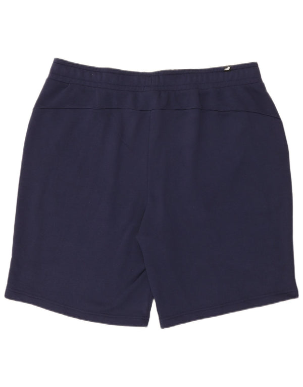 Puma Pantalones cortos deportivos para hombre 2XL Azul marino Algodón