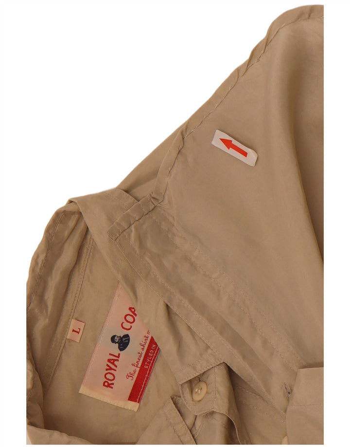 Camisa Royal Coast Hombre Grande Seda Beige