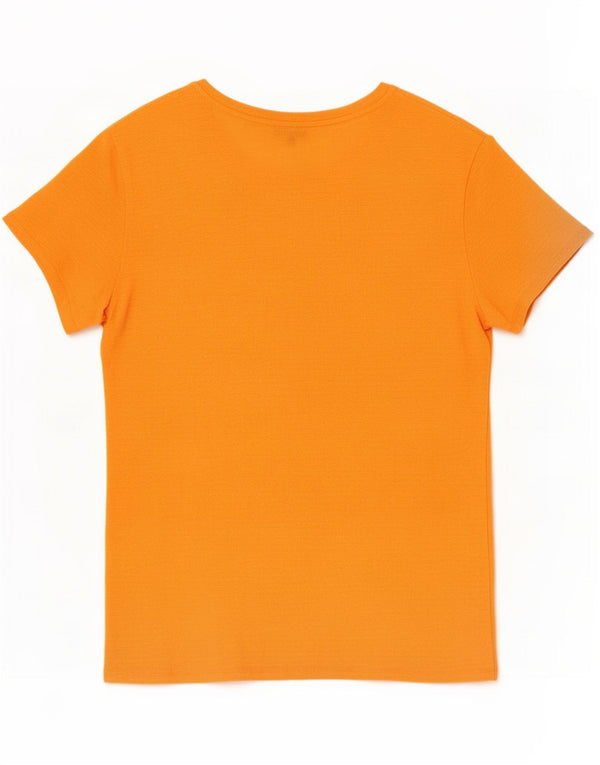 Massimo Dutti Camiseta Mujer Top UK 44 Medium Naranja