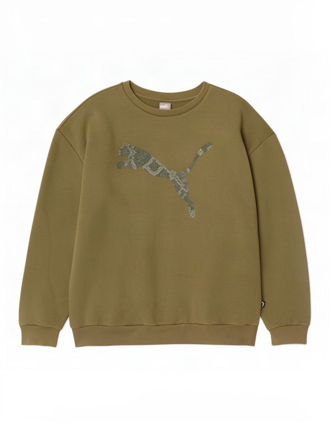 Puma Hombre Sudadera Gráfica Jumper XL Algodón Caqui