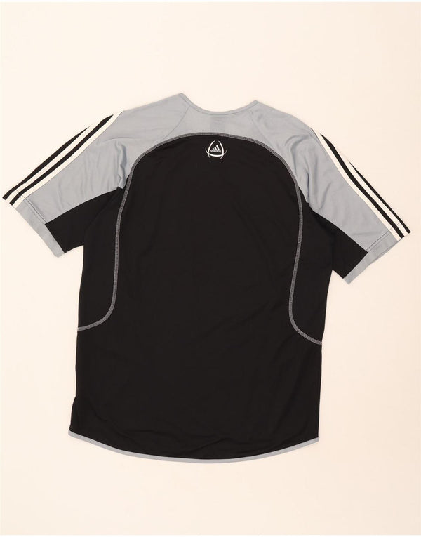Adidas Mens Climacool Graphic Camiseta Top UK 42/44 Grande Negro Colorblock