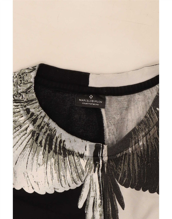 Marcelo Burlon Hombre Camiseta Gráfica Top Medium Black Colorblock