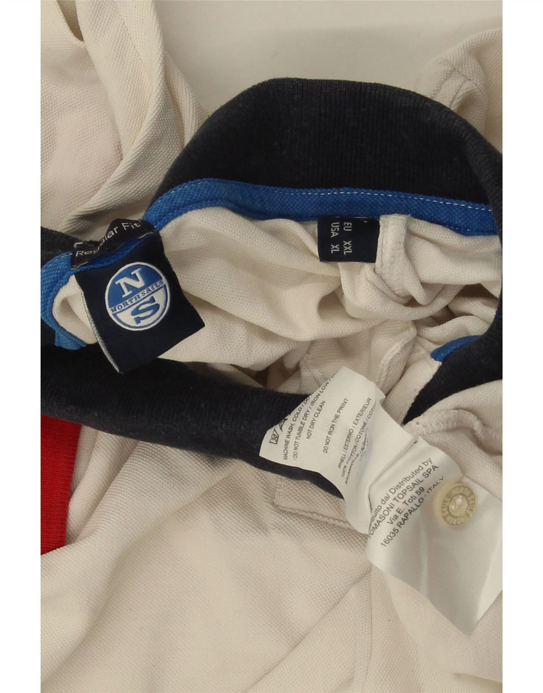 North Sails Mens Polo Shirt 2XL Off White Cotton