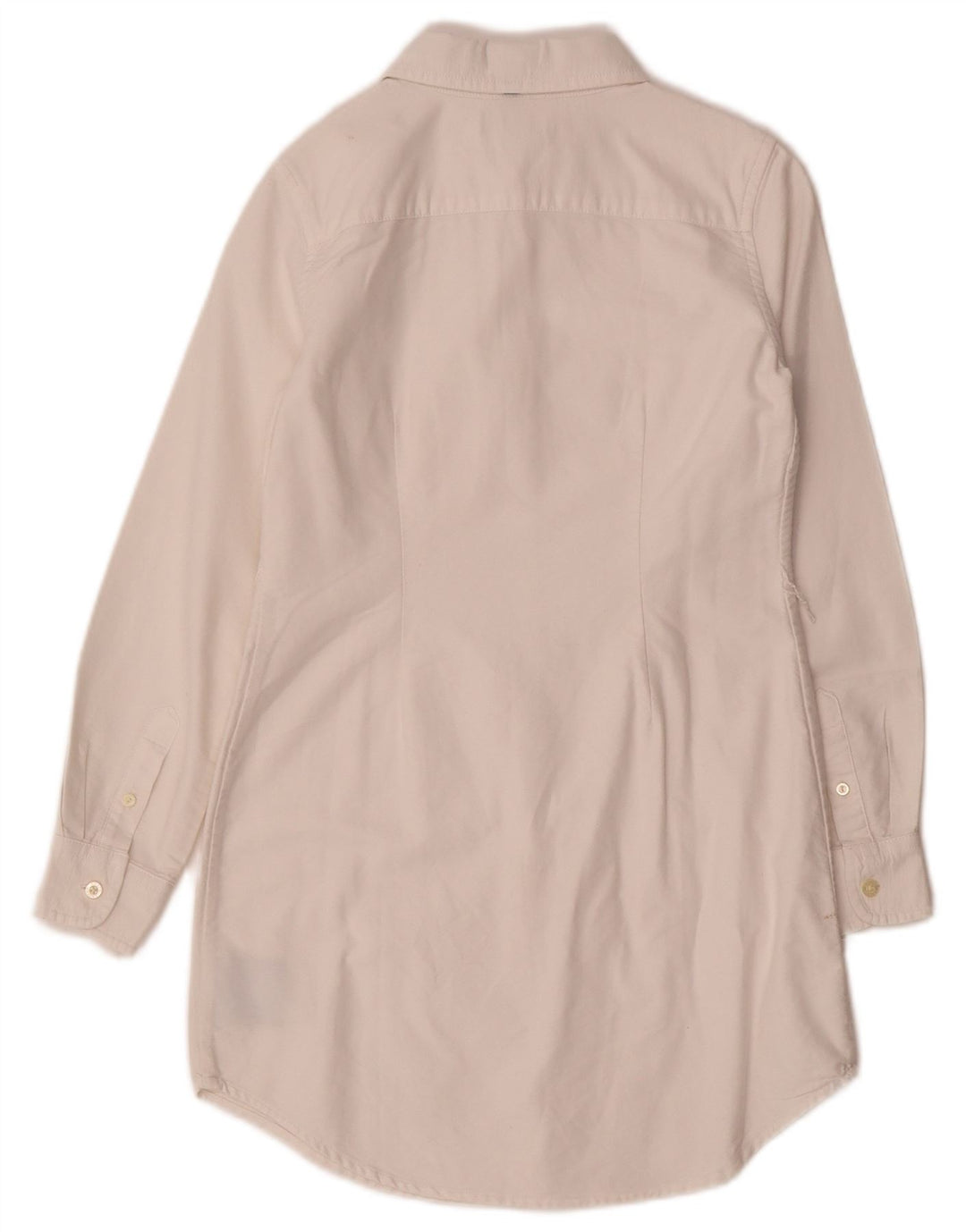 RALPH LAUREN Vestido Camisero Niña 7-8 Años Blanco Algodón