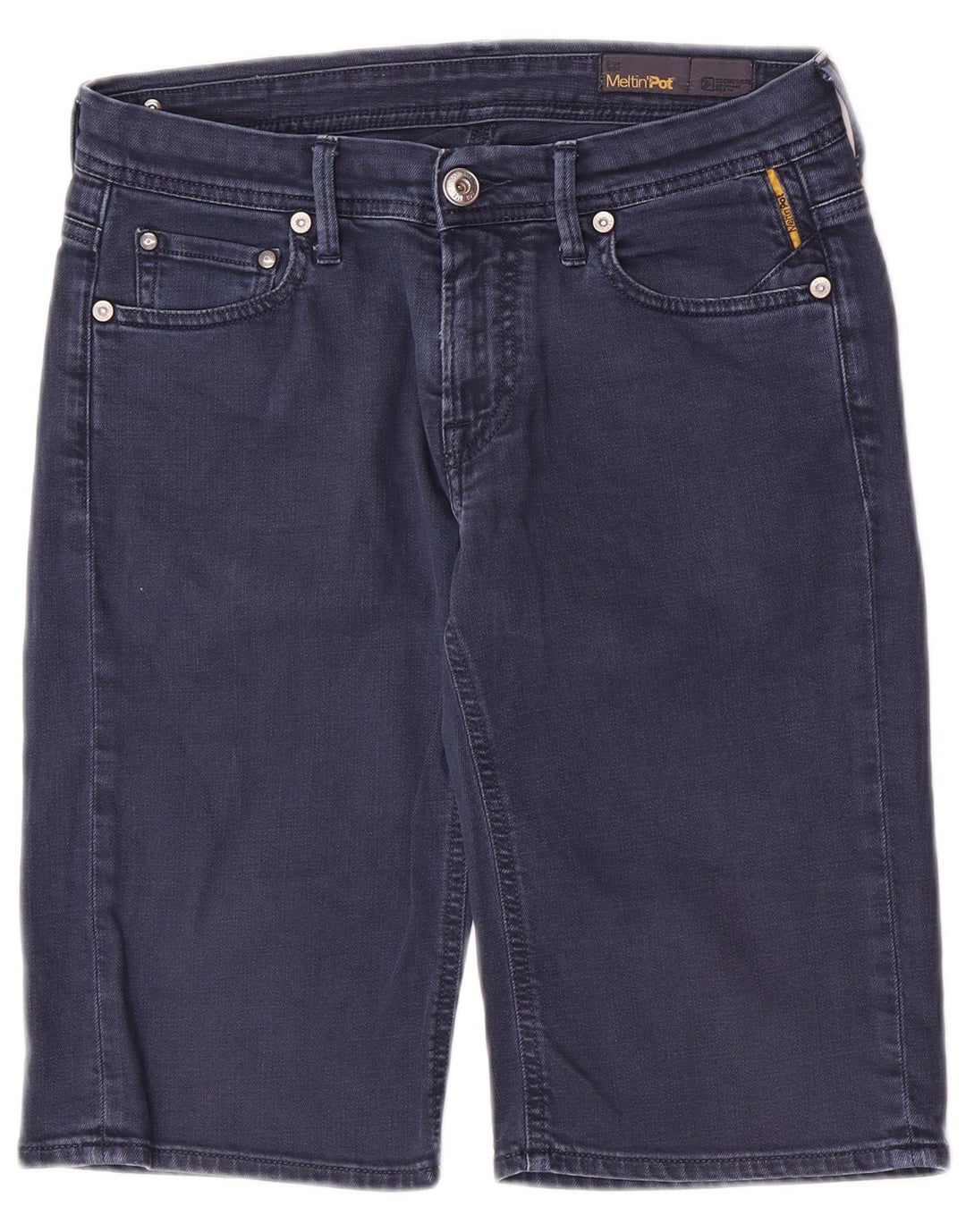 Meltin' Pot Pantalones cortos de mezclilla para hombre W31 Algodón azul marino mediano