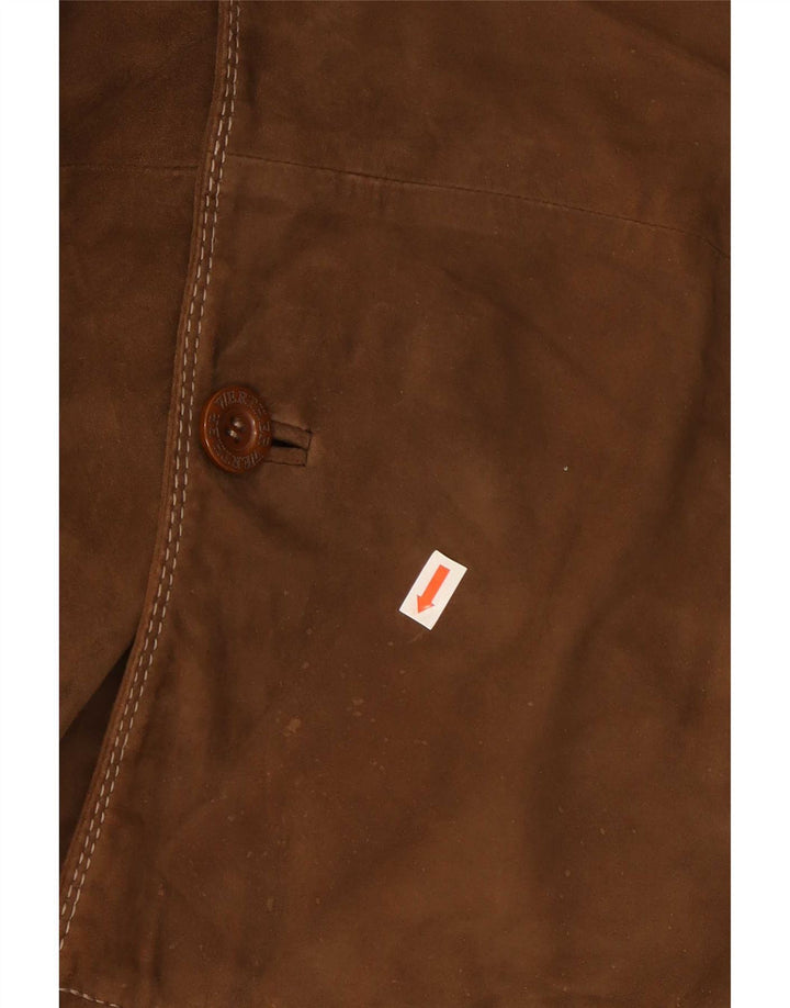 Werther Chaqueta de ante para hombre IT 54 2XL Cuero marrón