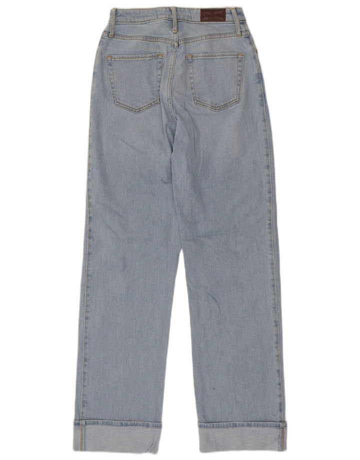 HOLLISTER Vaqueros rectos de talle alto para mujer W25 L31 Algodón azul