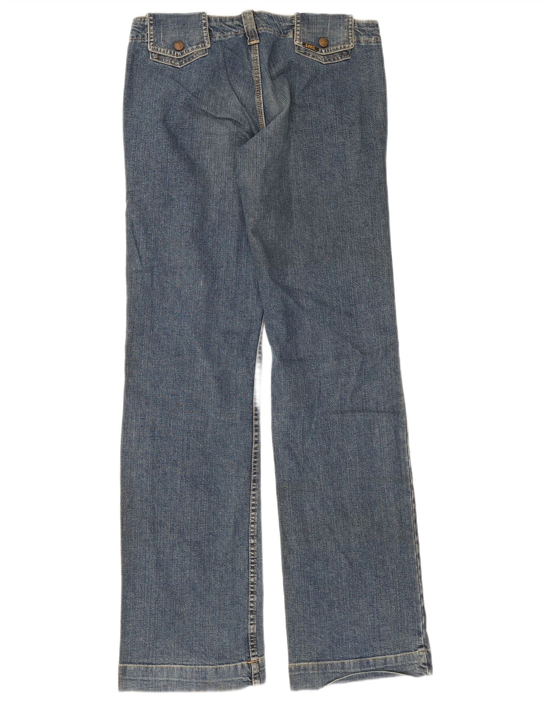 Vaqueros Lee De Pierna Ancha Para Mujer W28 L30 Algodón Azul