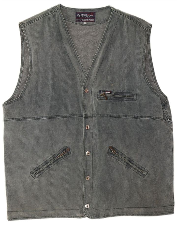 Santoryo Chaleco utilitario para hombre UK 42 XL Azul