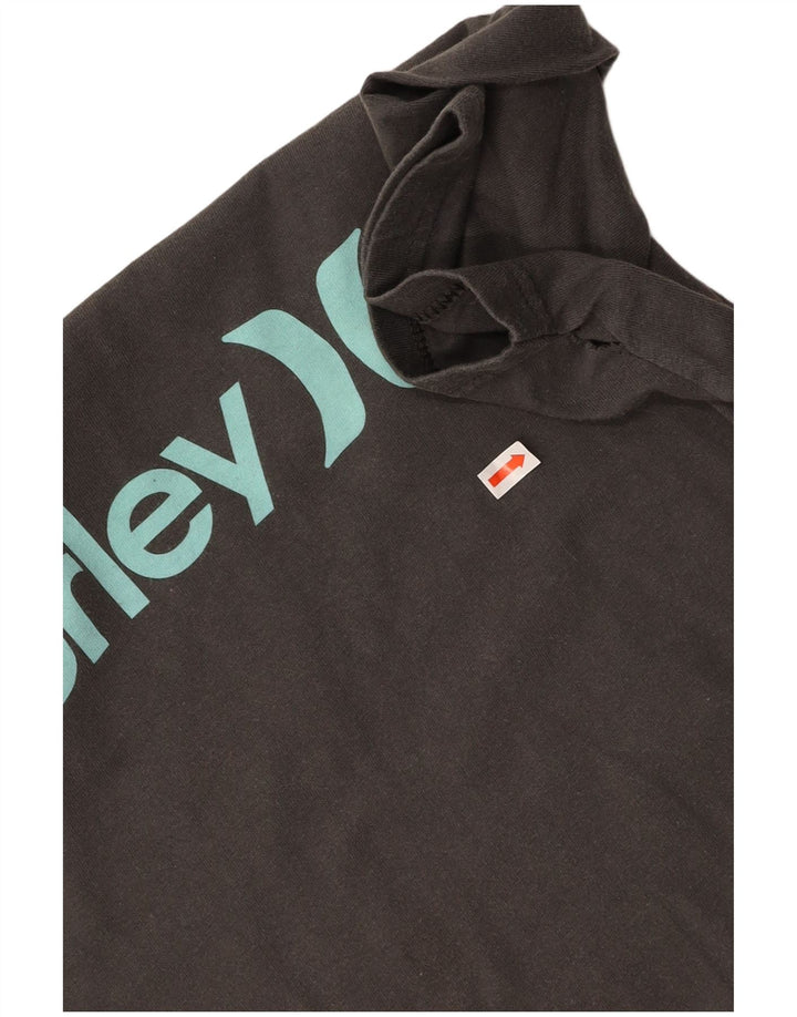 HURLEY Camiseta gráfica de ajuste clásico para mujer UK 48 Algodón gris medio