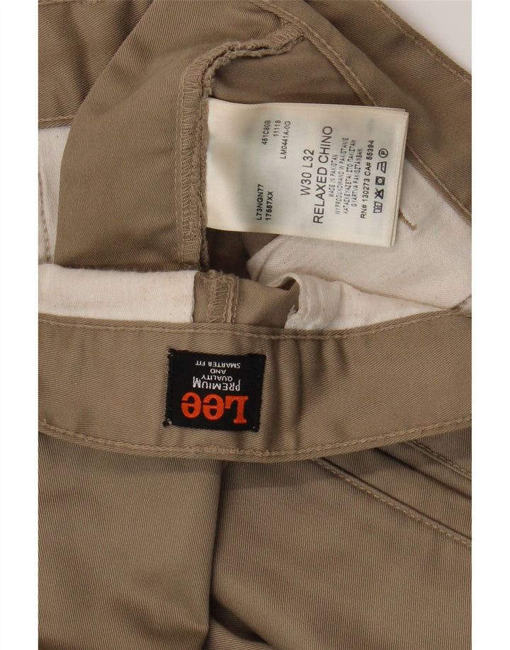 LEE Pantalón chino de corte relajado para hombre W30 L28 Algodón beige