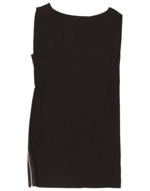 French Connection Vestido ajustado sin mangas para mujer UK 8 Small Viscosa negra