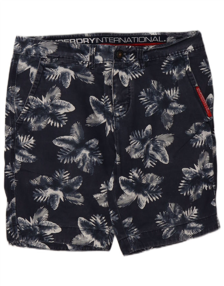 Superdry Shorts chinos para hombre medianos W32 Algodón floral azul marino