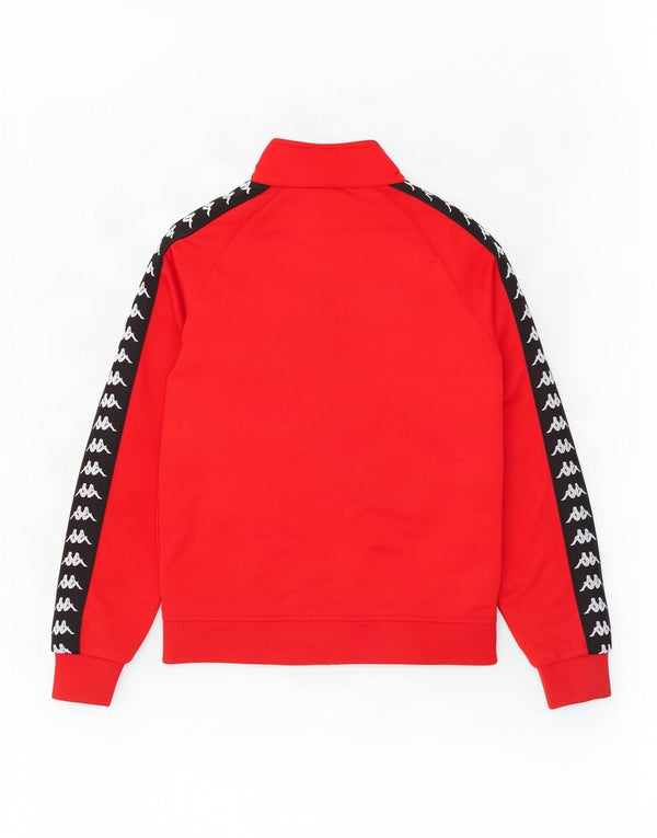 Kappa Mens Graphic Chándal Top Chaqueta Grande Rojo Colorblock Poliéster