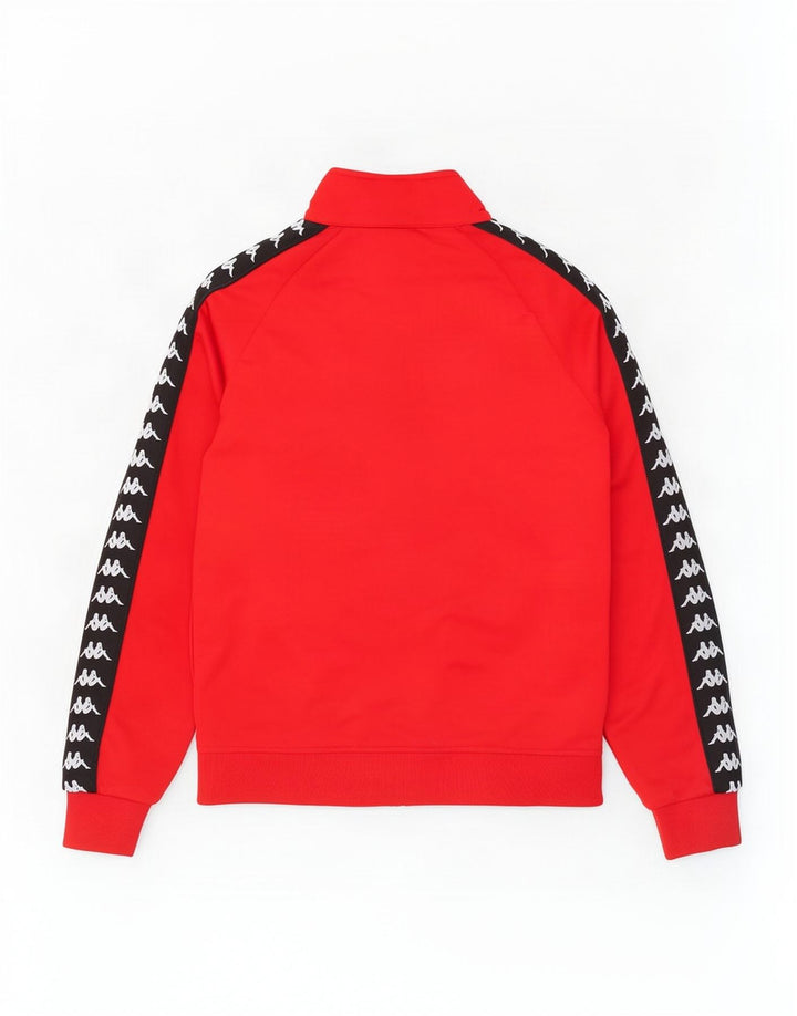 Kappa Mens Graphic Chándal Top Chaqueta Grande Rojo Colorblock Poliéster