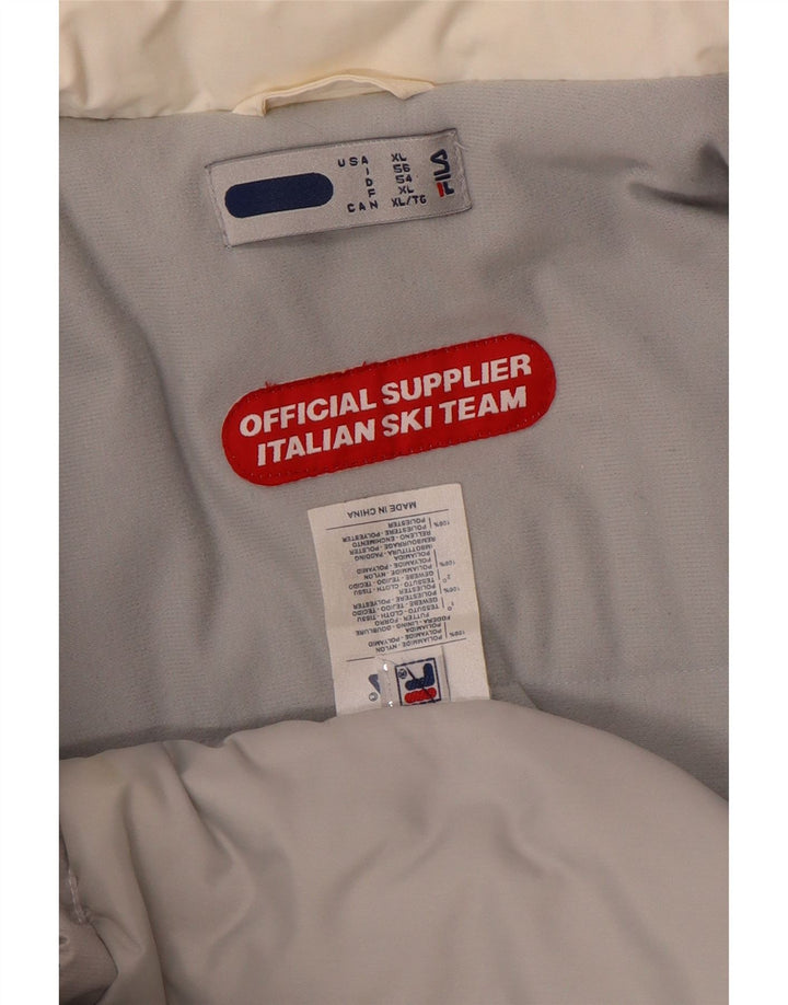 Fila Chaqueta de esquí para hombre UK 42 XL Nylon color block blanco