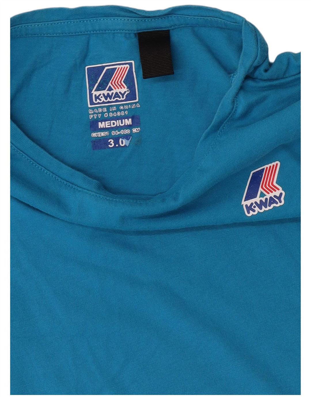 K-Way Camiseta para mujer Top UK 44 Azul medio
