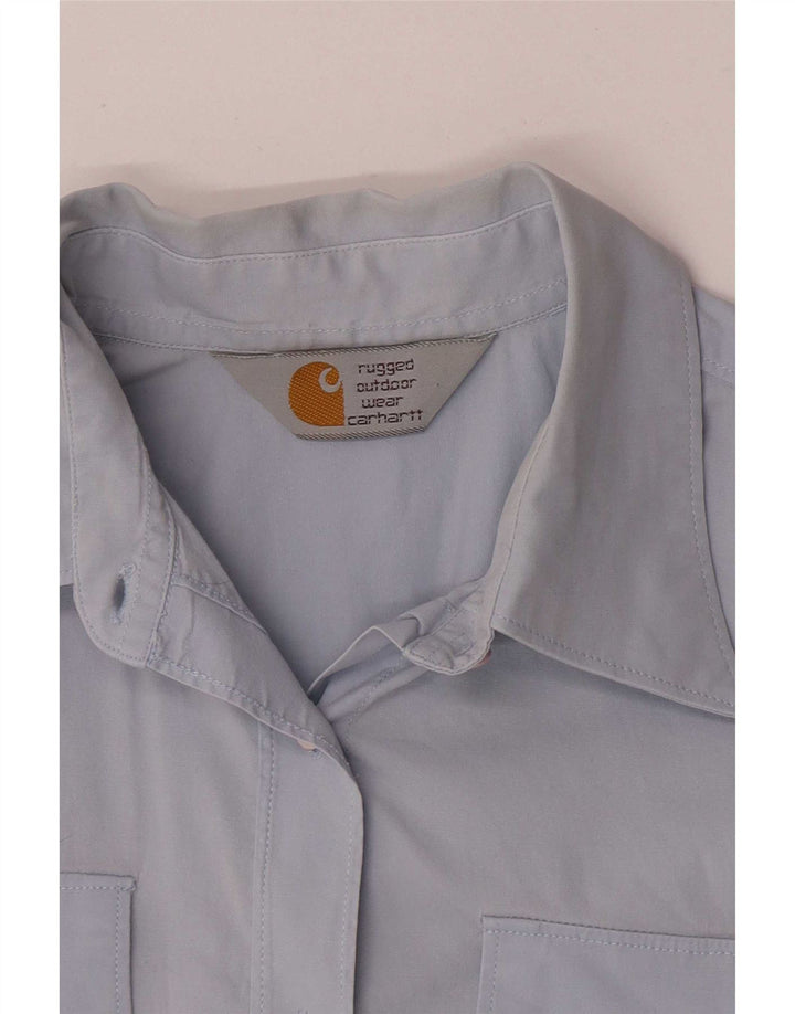 Carhartt Camisa de manga corta para mujer UK 8 Small Azul