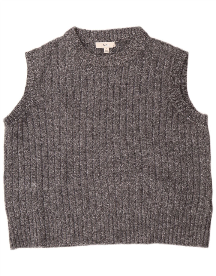 MARKS & SPENCER Camiseta sin mangas para mujer UK 40 Poliéster gris grande