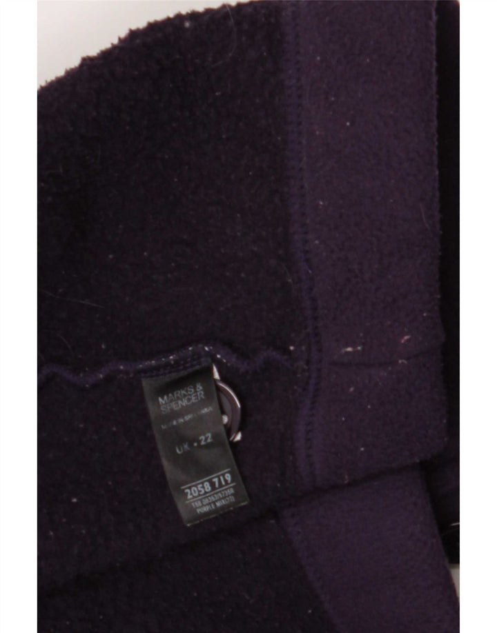 Marks & Spencer Chaqueta polar para mujer UK 22 3XL Poliéster morado