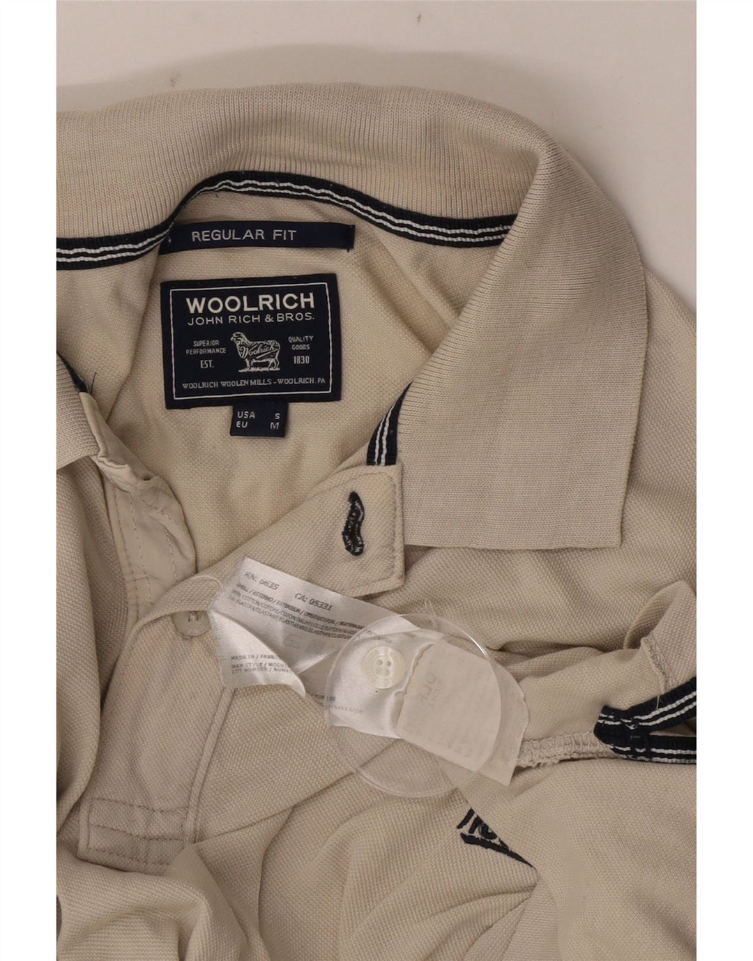 Woolrich Polo Regular Fit De Algodón Beige Medio Para Hombre