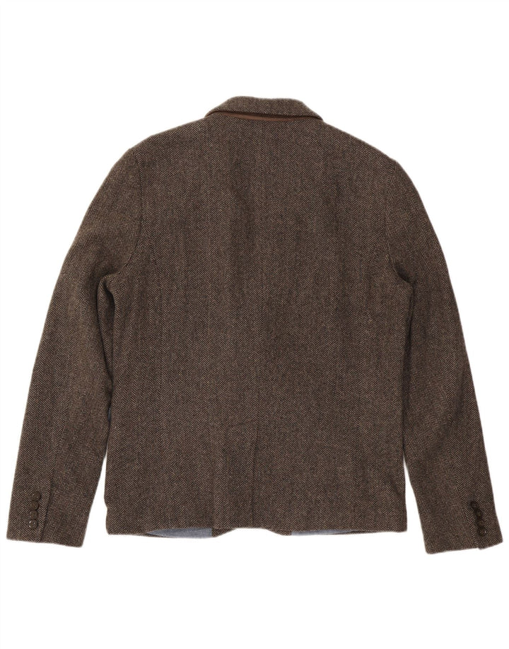 Superdry Chaqueta tipo blazer de 2 botones para hombre UK 44 2XL Algodón en espiga marrón
