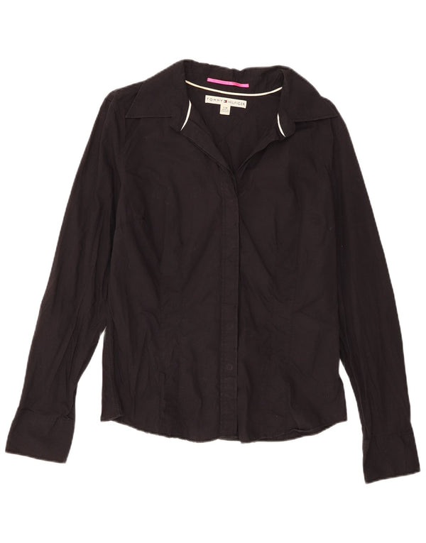 Tommy Hilfiger Camisa para mujer UK 44 Grande Algodón negro