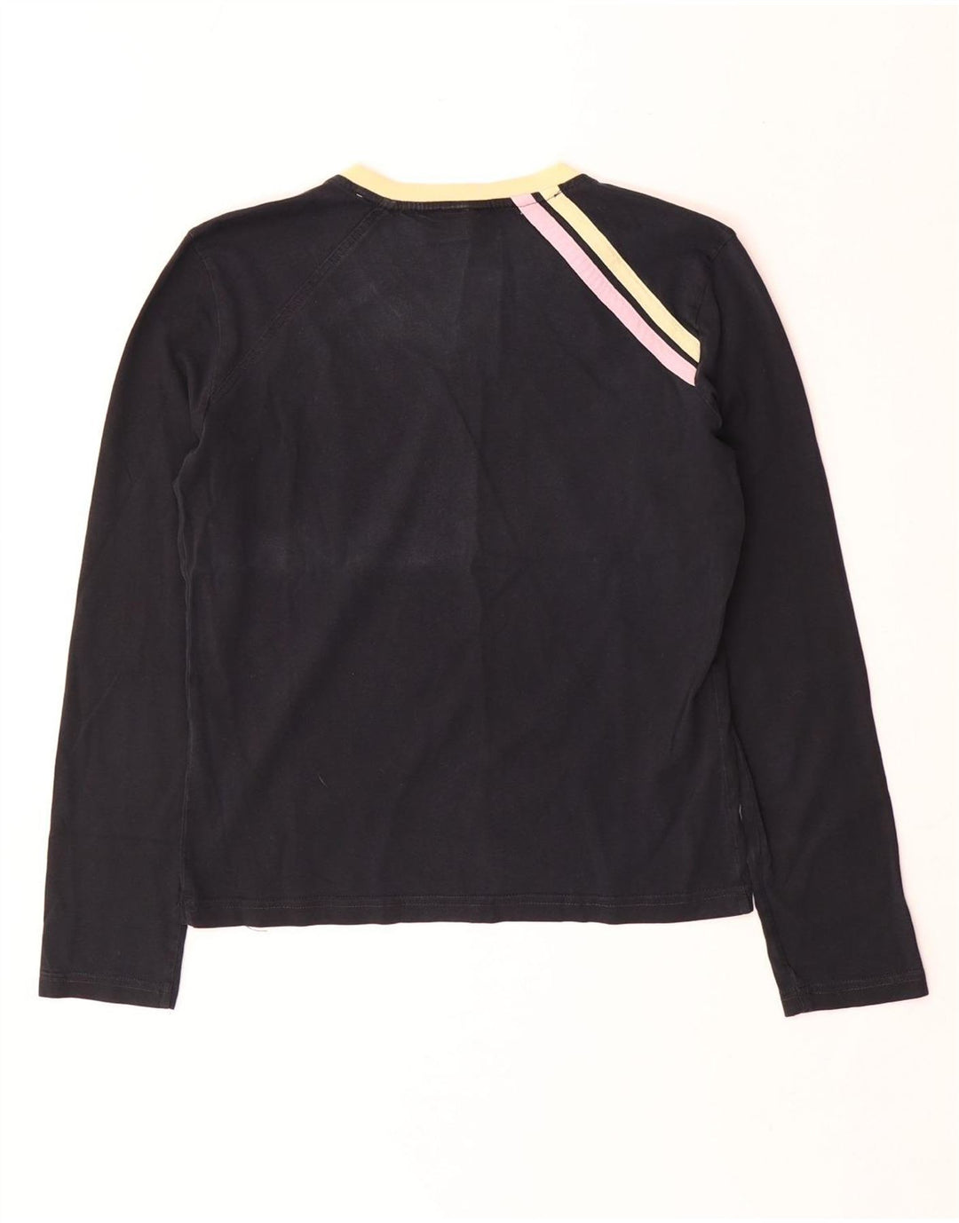 Sergio Tacchini Top gráfico para mujer Manga larga IT 44 Mediano Negro