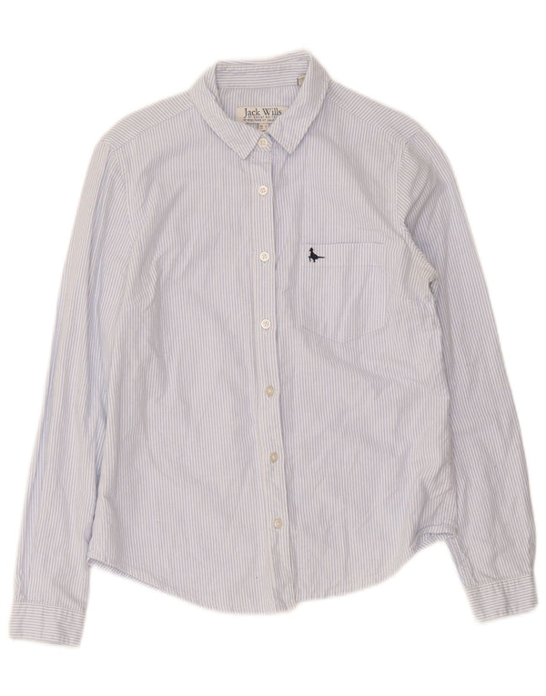 Jack Wills Camisa para mujer UK 8 Small Azul Tela a rayas Algodón