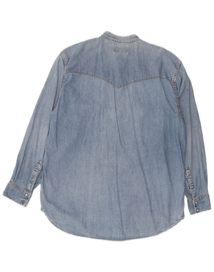 Lee Camisa Vaquera Para Hombre Algodón Azul Grande