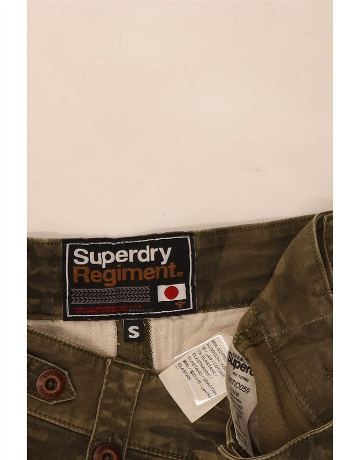 Superdry Shorts Cargo Mujer Small W30 Khaki Camuflaje Algodón
