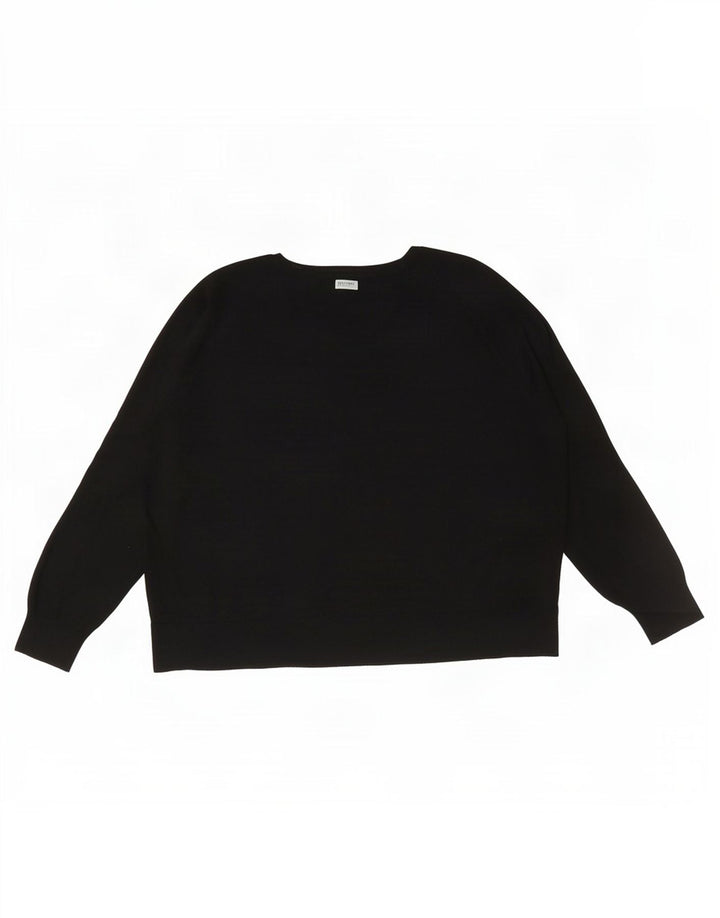 Zara - Jersey extragrande con cuello redondo para mujer, talla 10, color negro