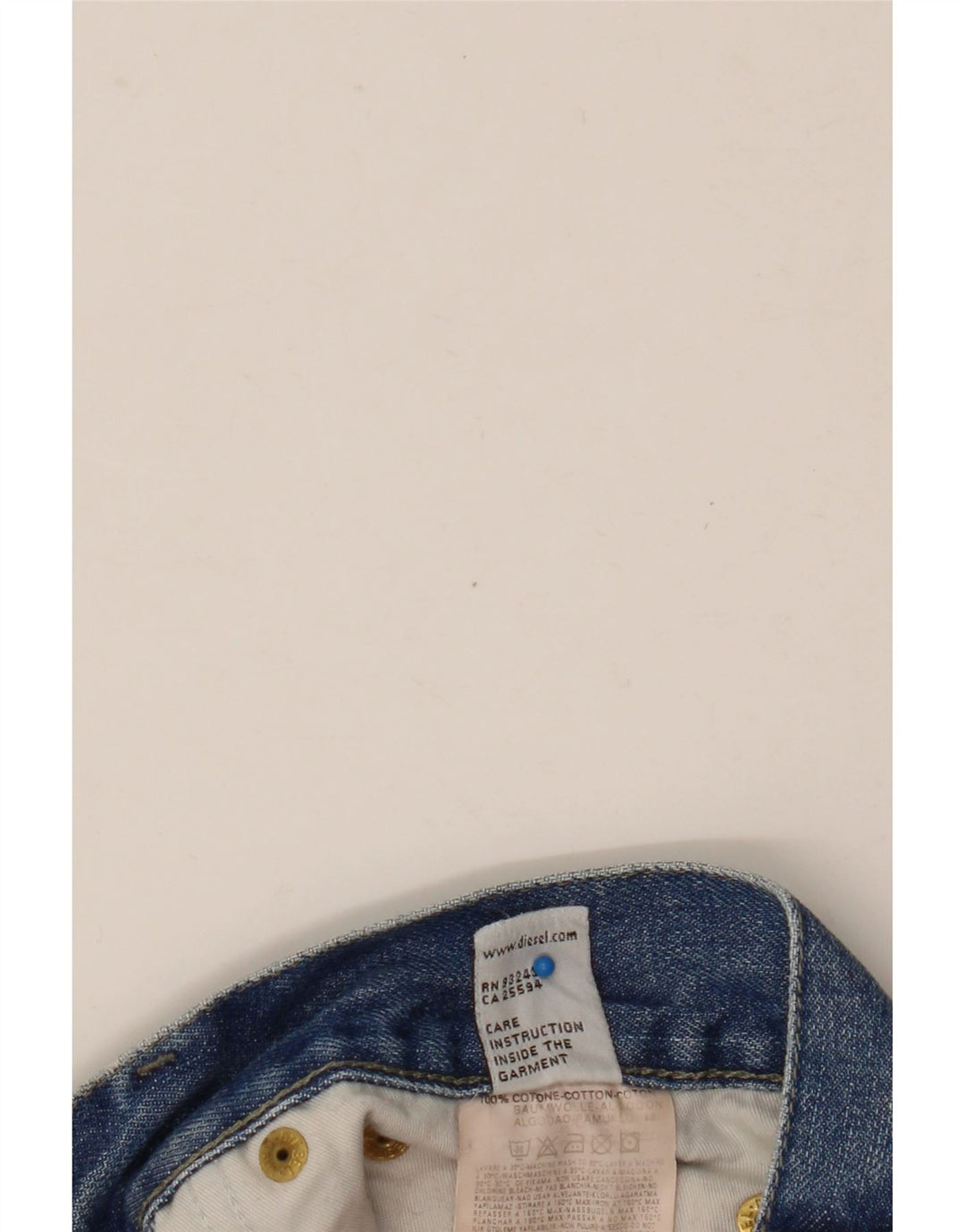 Diesel Hombre Bootcut Jeans W36 L30 Algodón Azul