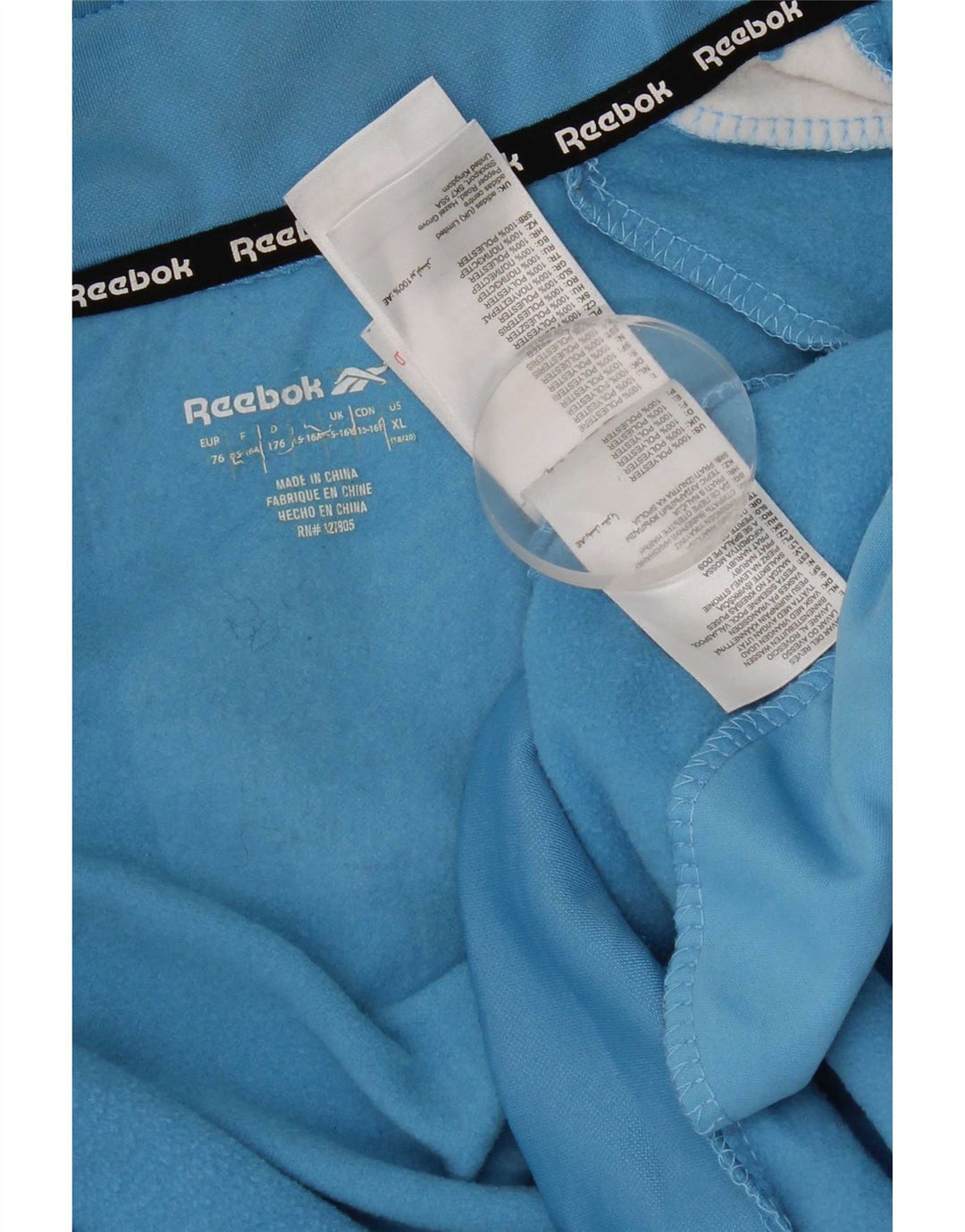 Reebok Chaqueta de chándal para niño 15-16 años Azul Colorblock Poliéster
