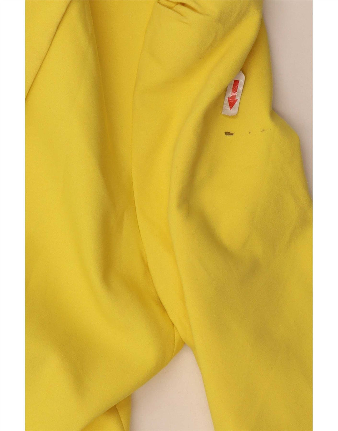 Zara Chaqueta Blazer De 1 Botón Para Mujer UK 42 Poliéster Amarillo Mediano