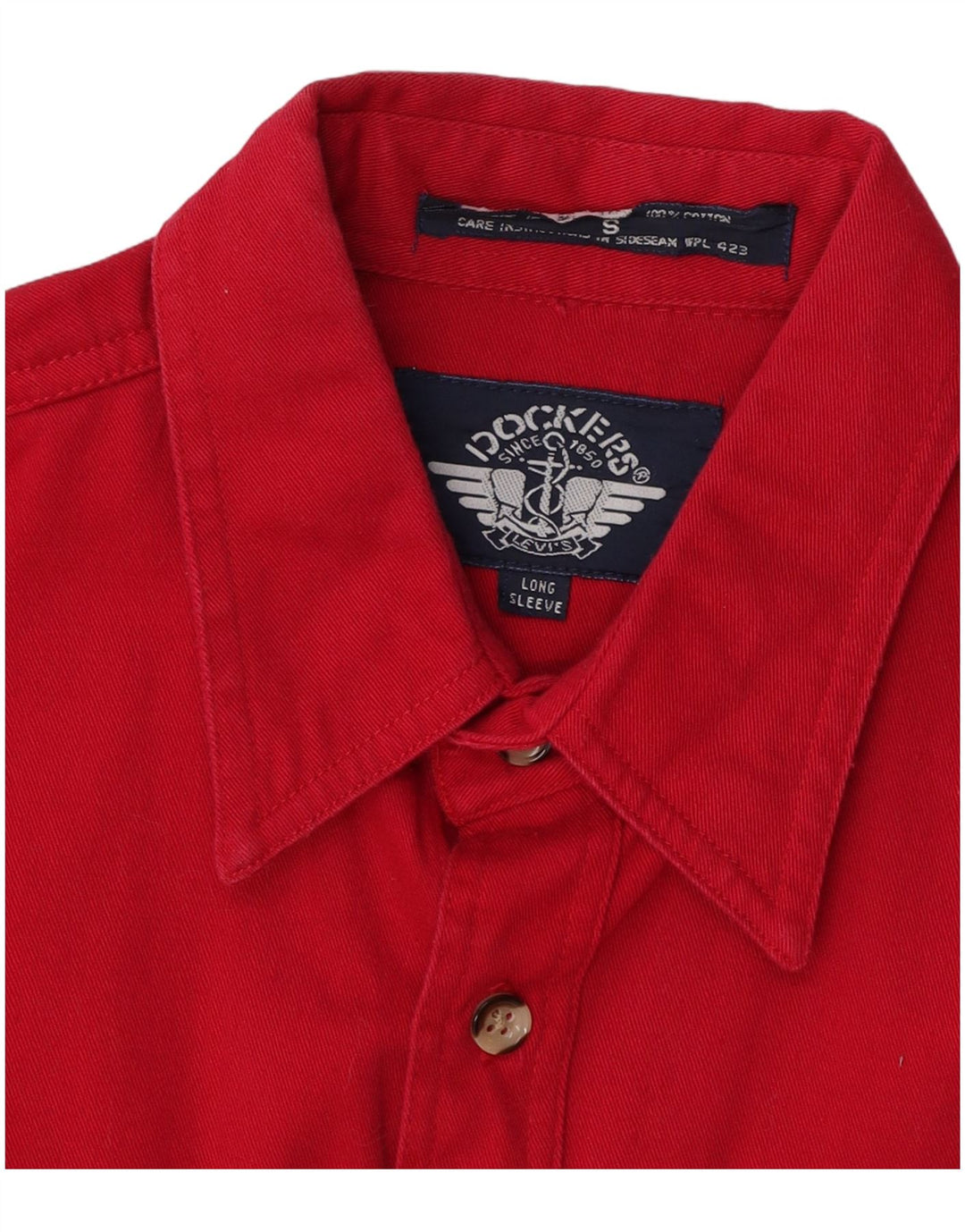 Camisa Dockers Hombre Small Algodón Rojo